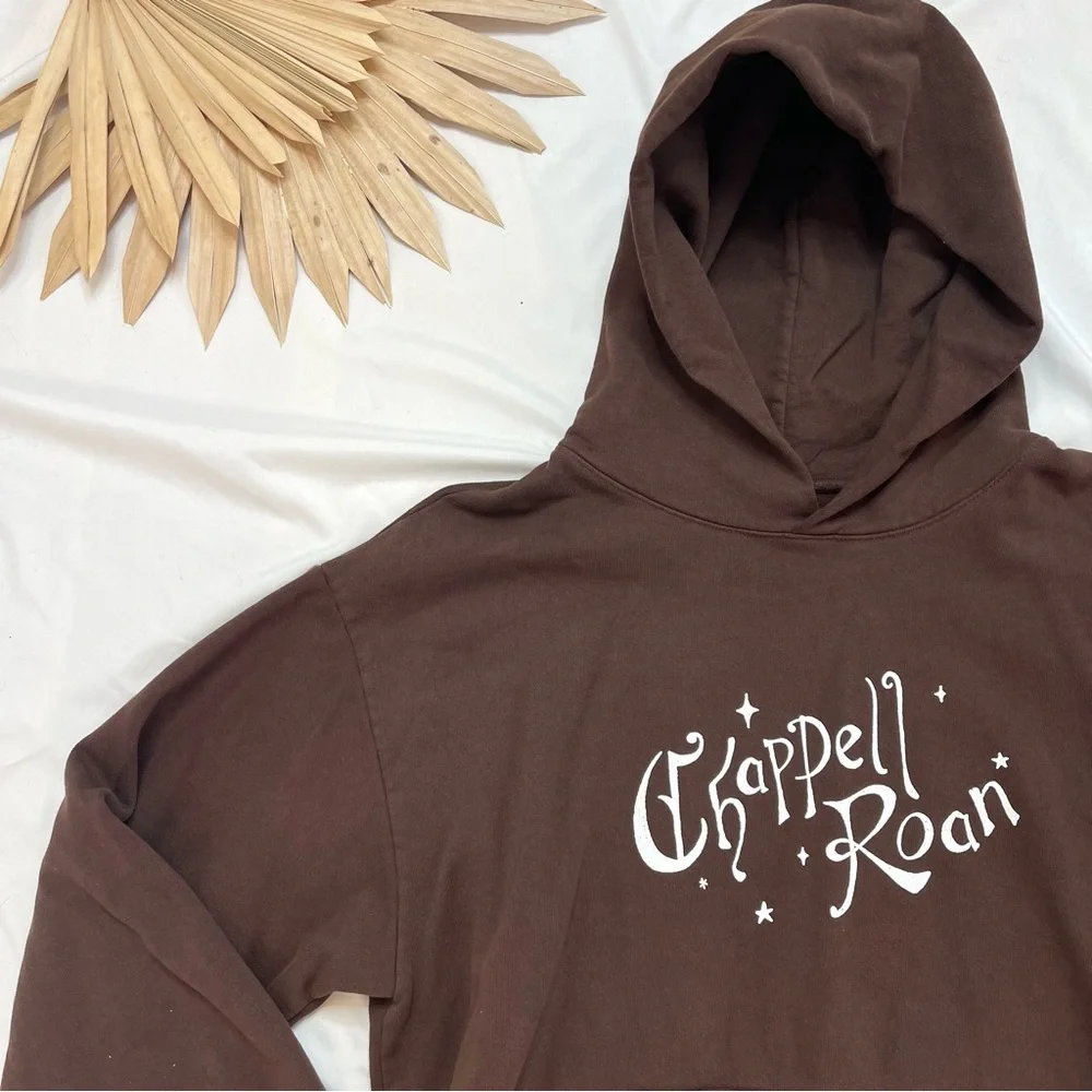 Chappell Roan The Subway Live in Concert Taxi Cab Chocolate Brown Hoodie Large